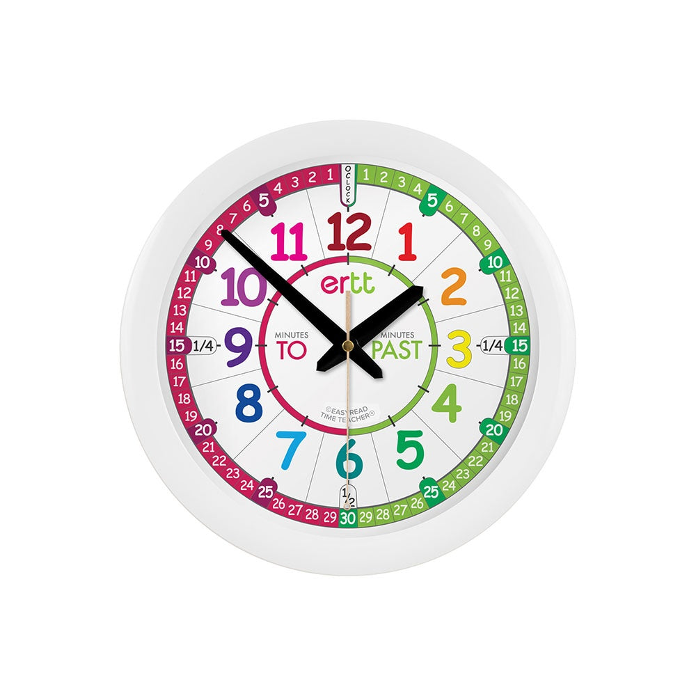 EasyRead Time Teacher Wall Clock | 29cm | Rainbow Face