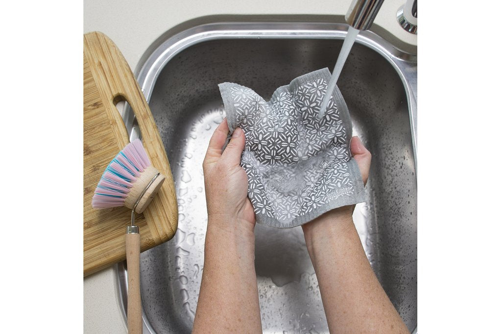 Compostable Sponge Cloth | Geo Grey