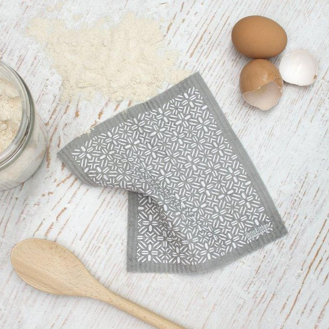 Compostable Sponge Cloth | Geo Grey