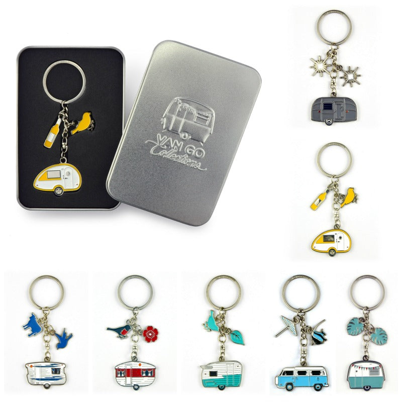 Van Go Key Rings | Various Caravan & RV Themed Designs & Colours