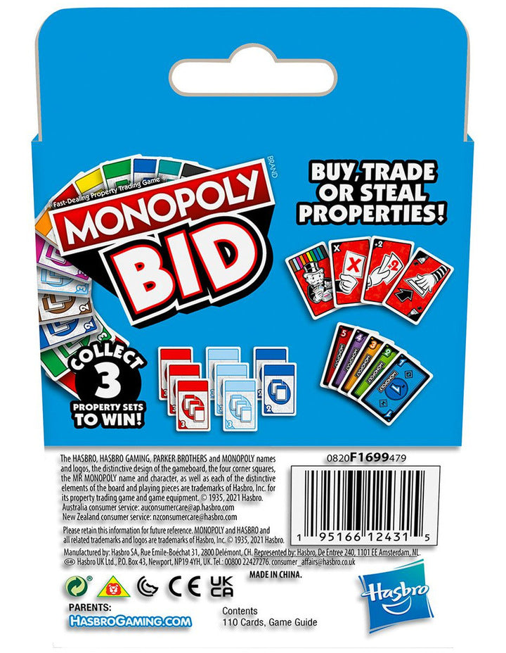 Monopoly BID Card Game