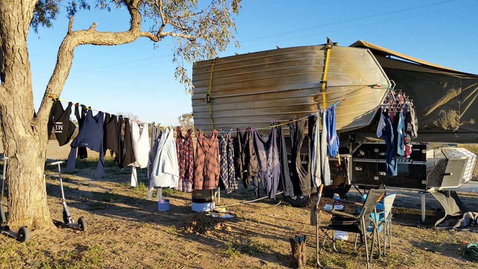 Slide n' Dry Pegless Clothesline | Ultimate Camping Clothesline Rainbow