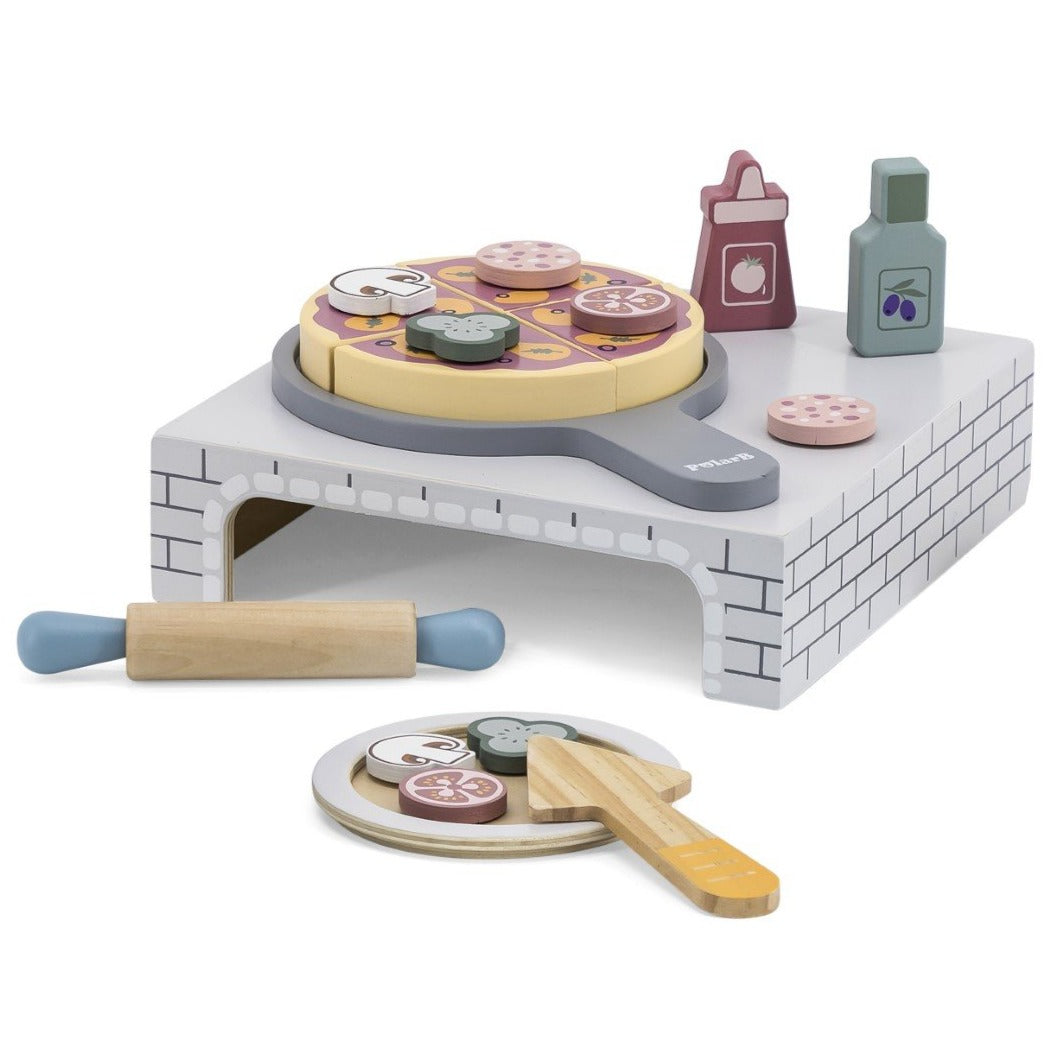 Wooden pizza cheap oven toy