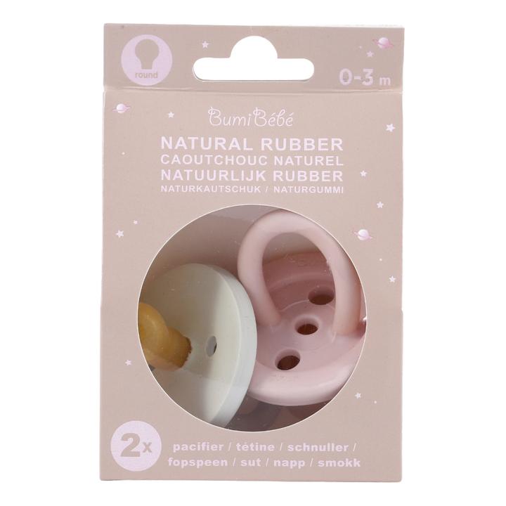 Bumi Bébé Dummy - Twin Pack - Rose & Sage - 0 - 3 Months