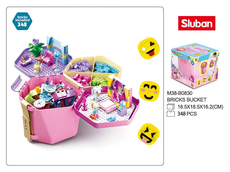 Sluban Bricks | Bucket of FUN - Pink