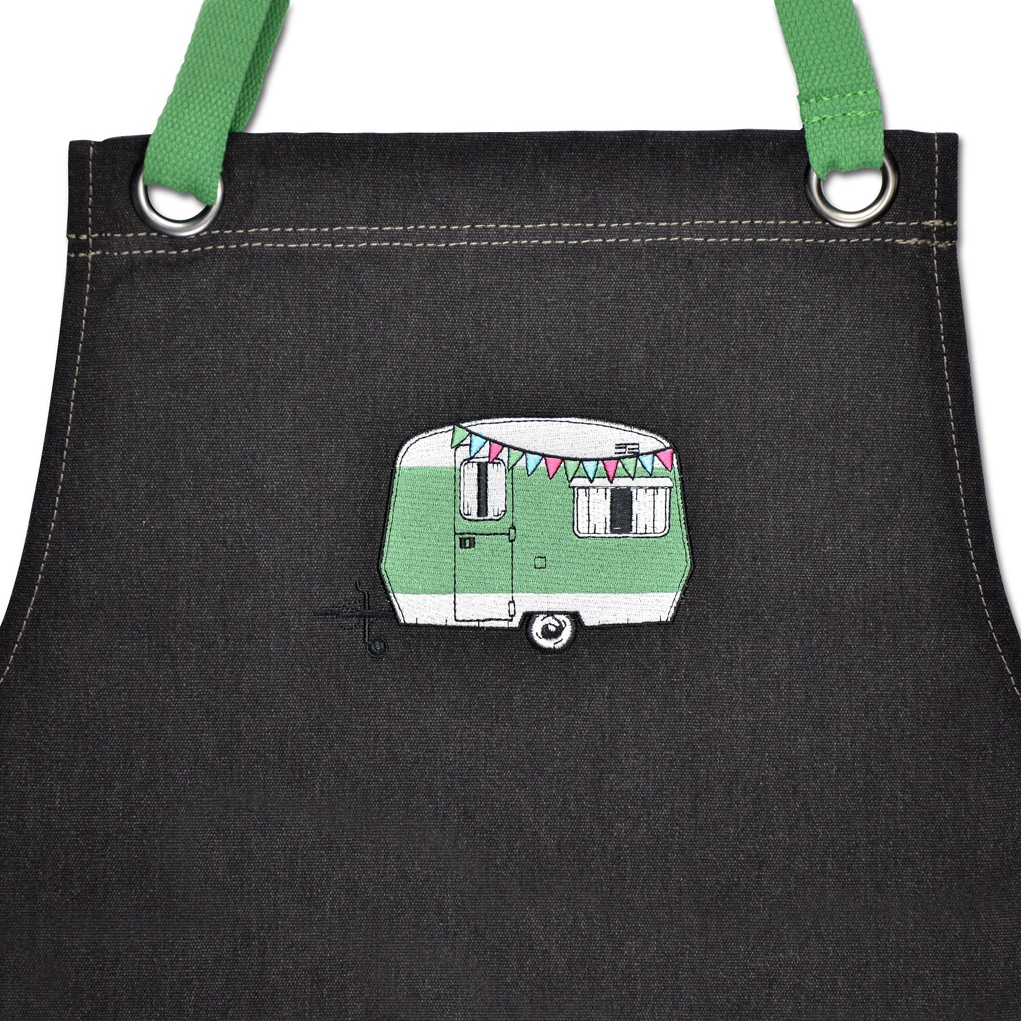 Van Go Embroidered Aprons | Various Caravan Themed Designs & Colours