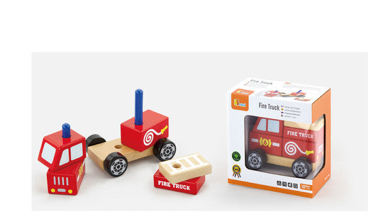 VIGA Toys - Stacking Fire Truck