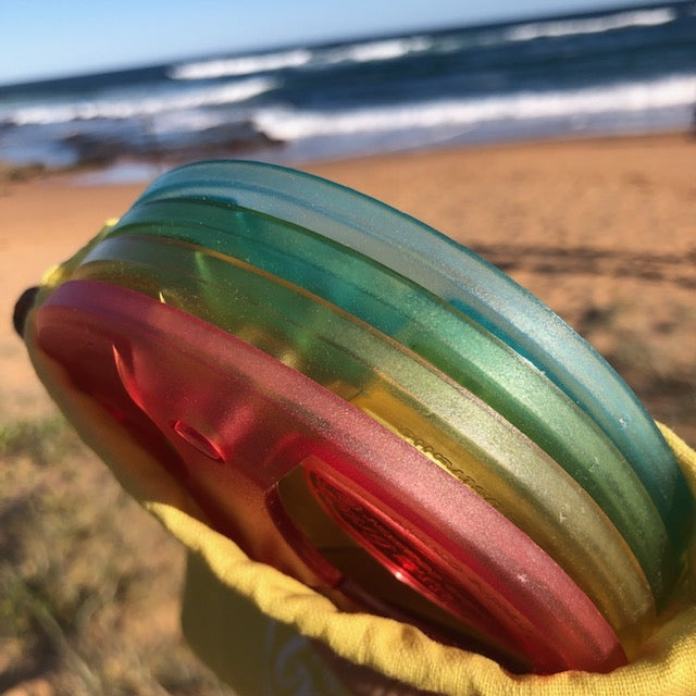 Glass on the Grass Slide on Coasters