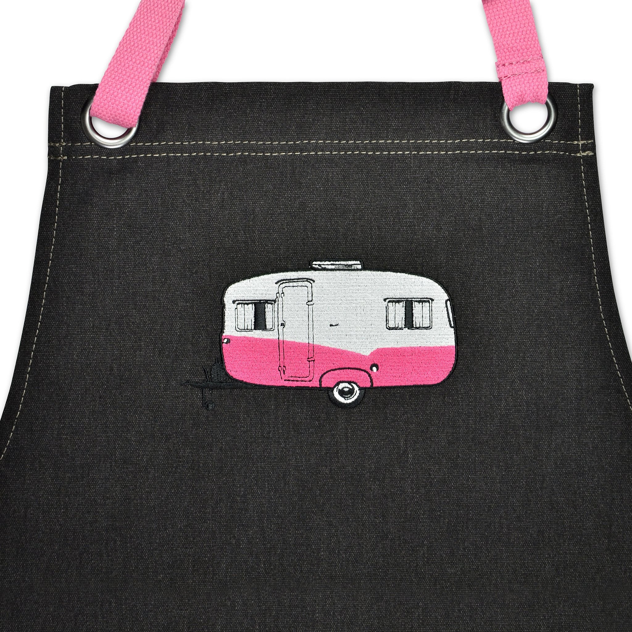 Van Go Embroidered Aprons | Various Caravan Themed Designs & Colours