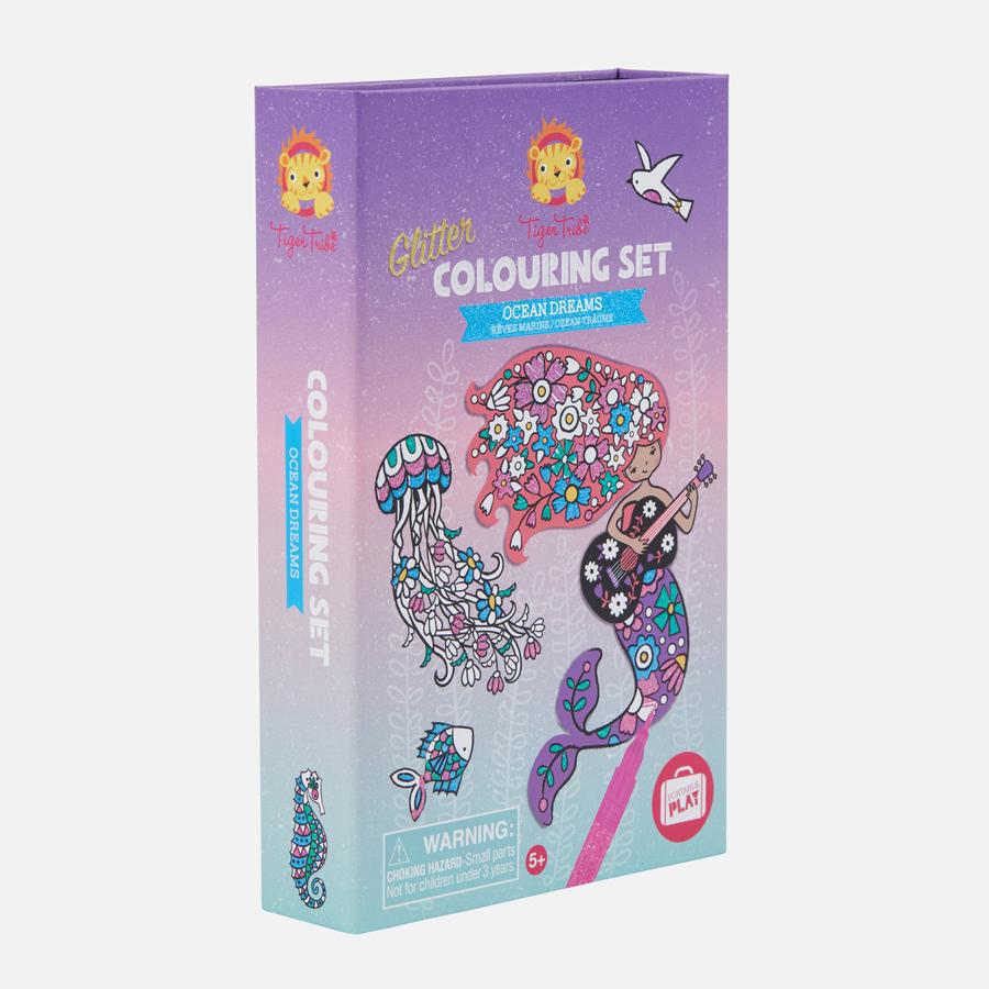 Tiger Tribe Colouring Set | Ocean Dreams Glitter