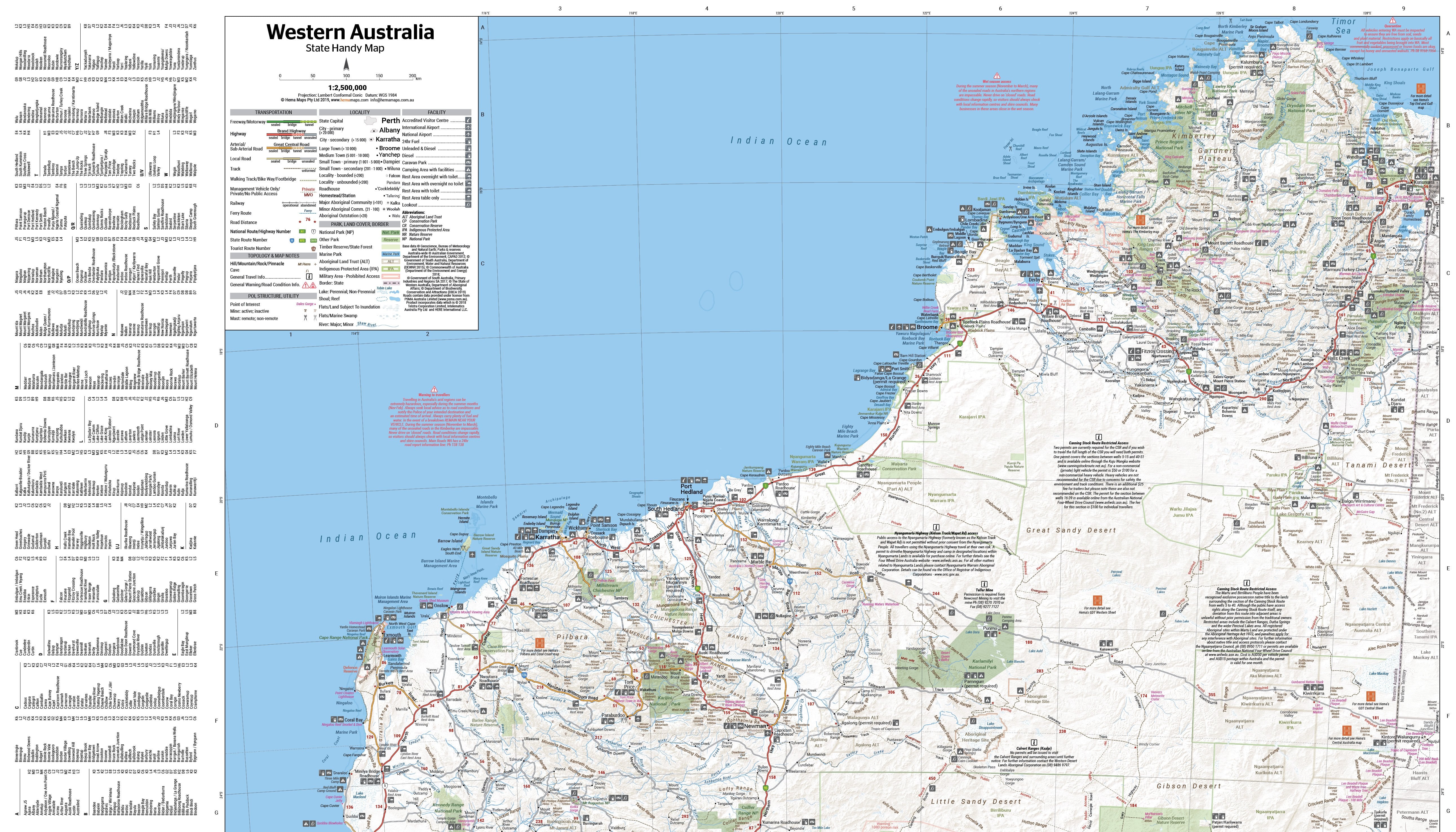 Hema Maps | Western Australia Handy Map