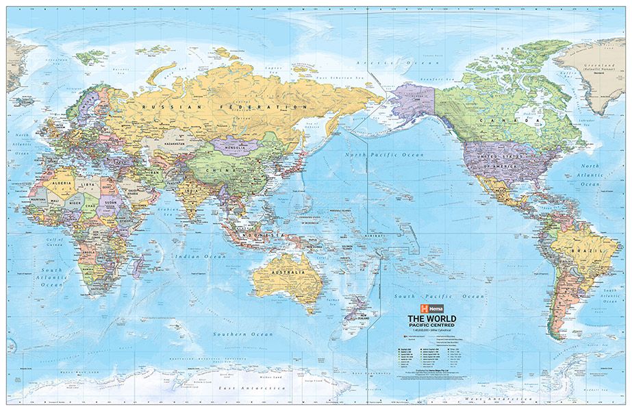 Hema Maps The World | Political Pacific-Centred